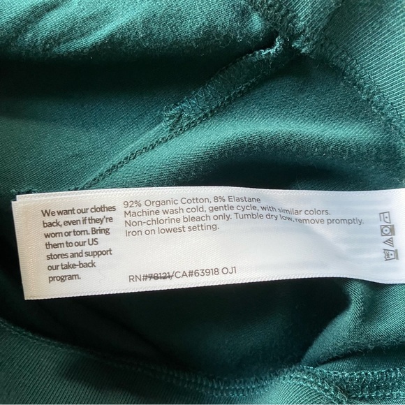 EUC Eileen Fisher Teal Wide-Leg Organic Cotton Stretch Pants (Medium) - Picture 5 of 5